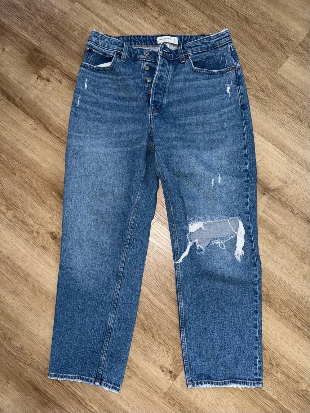 Abercrombie curve love dad jeans high-rise